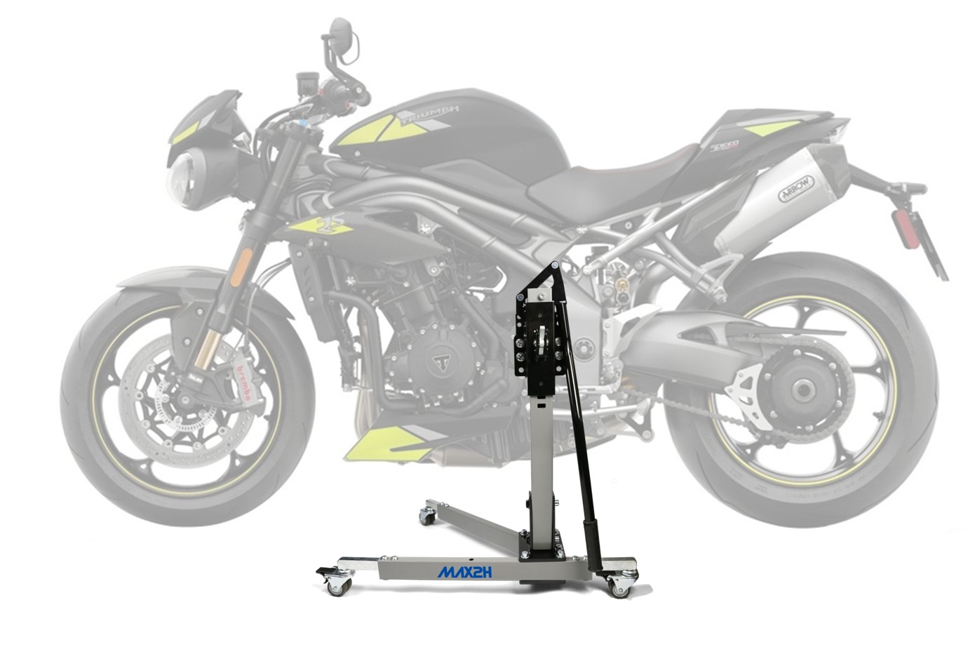 MAX2H Zentralständer EVOLIFT für TRIUMPH SPEED TRIPLE 1050 RS (EURO 4) (2018 - 2020) - grau
