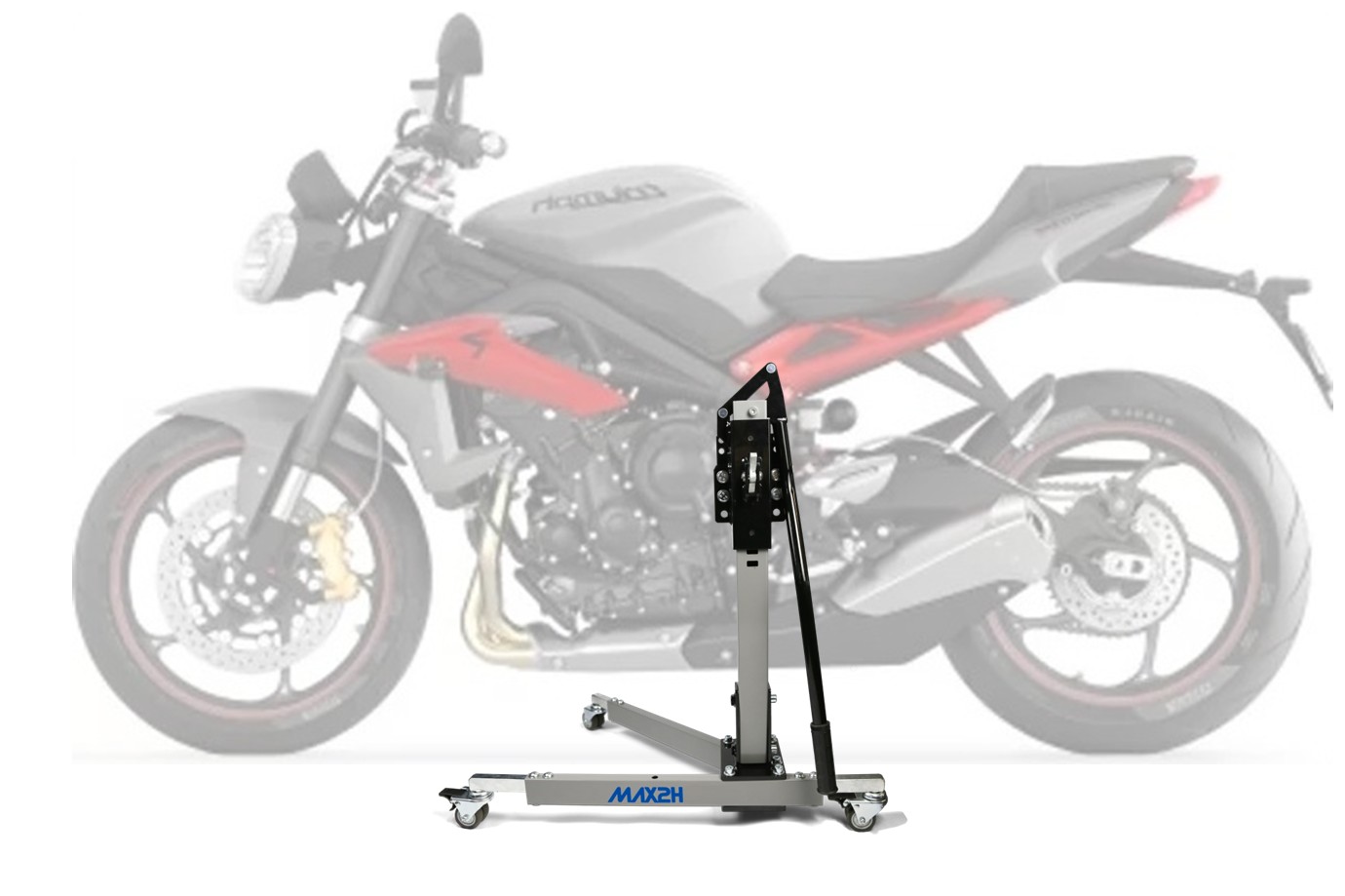 MAX2H Zentralständer EVOLIFT für TRIUMPH STREET TRIPLE 675 (2013 - 2014) - grau