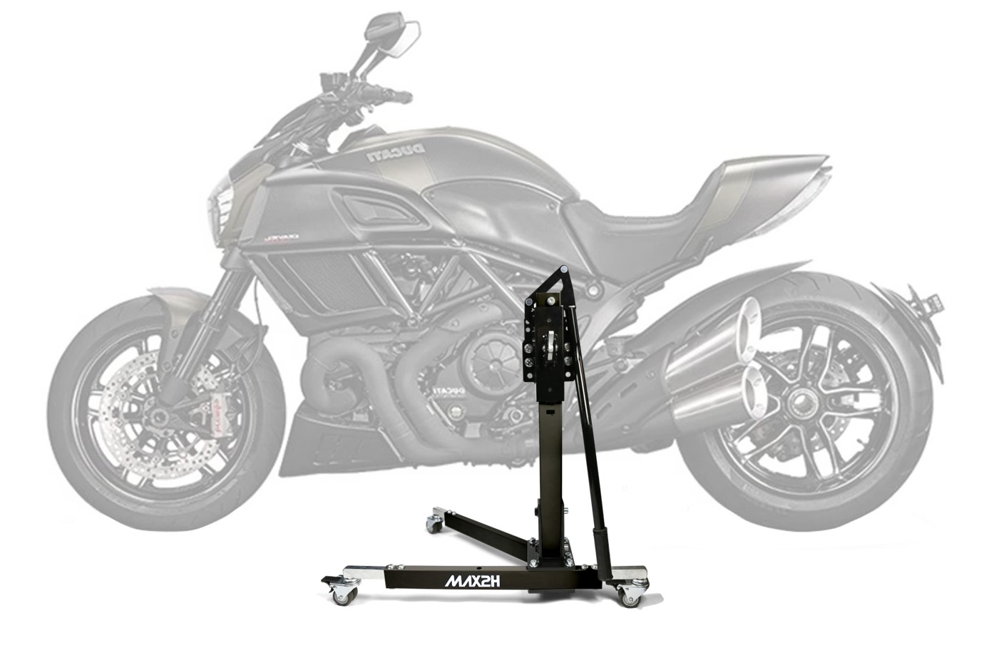 MAX2H® Zentralständer für DUCATI DIAVEL/CARBON/DIESEL (EURO 4) (2017 - 2018) - schwarz