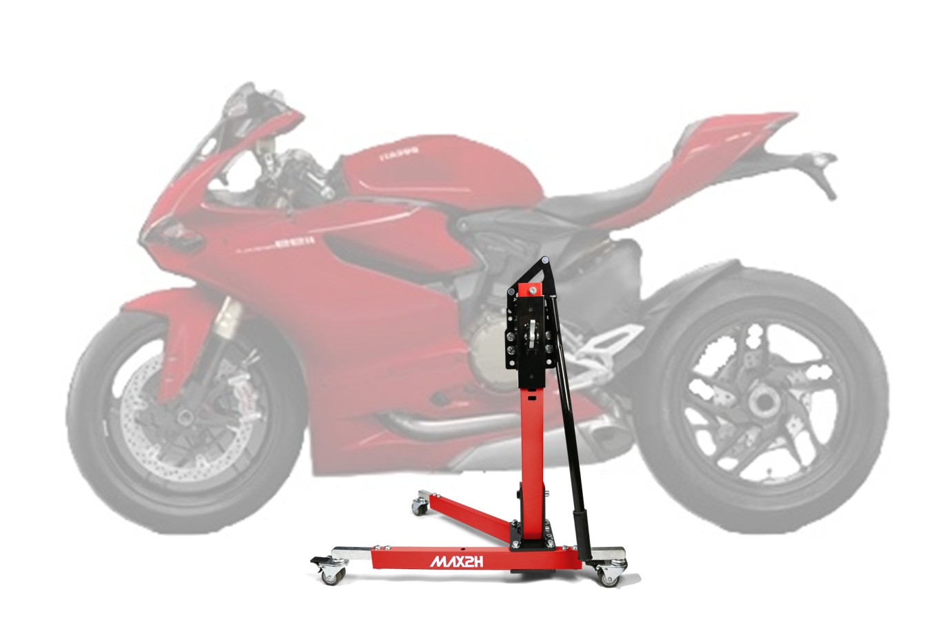 MAX2H® Zentralständer für DUCATI PANIGALE 1199 (2012 - 2014) - rot
