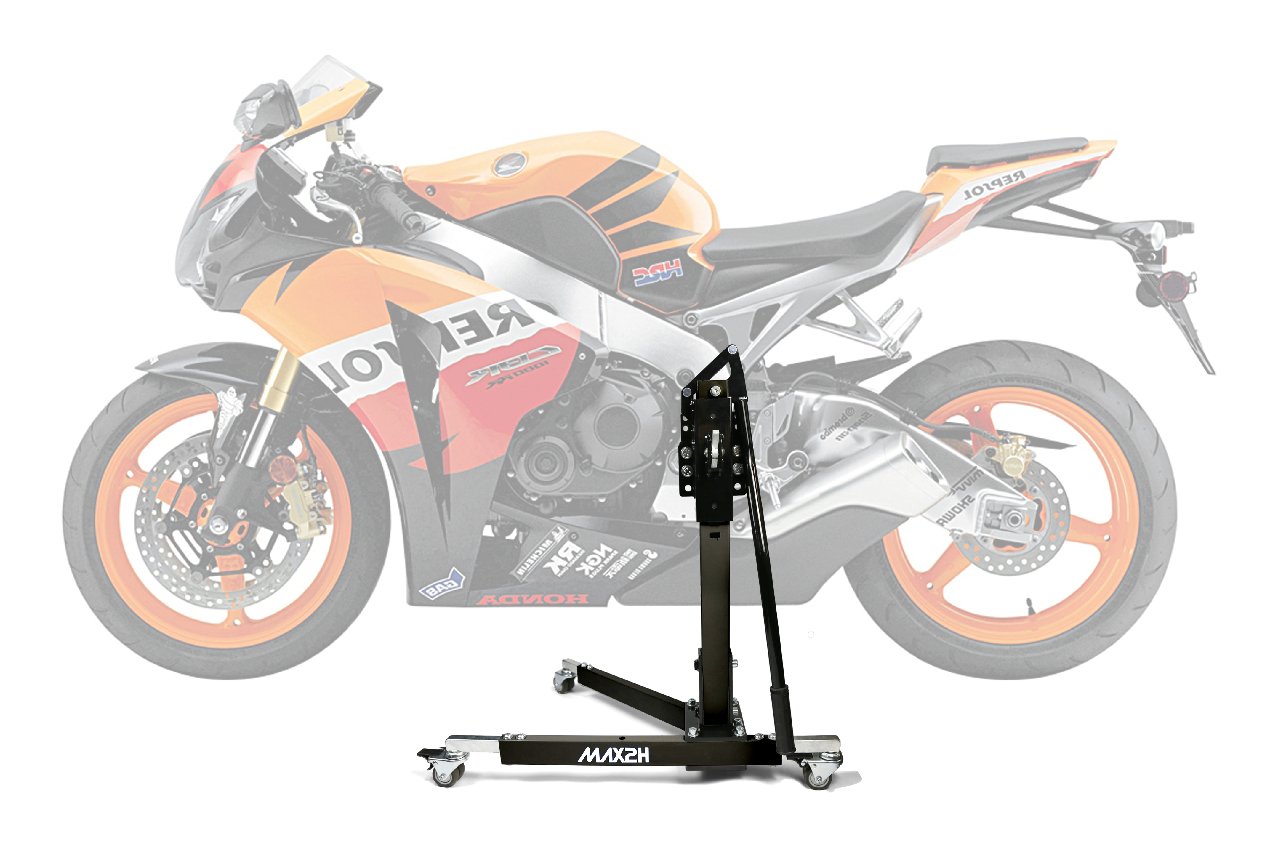 MAX2H® Zentralständer für HONDA CBR 1000 RR/ABS FIREBLADE (2009 - 2011) - schwarz