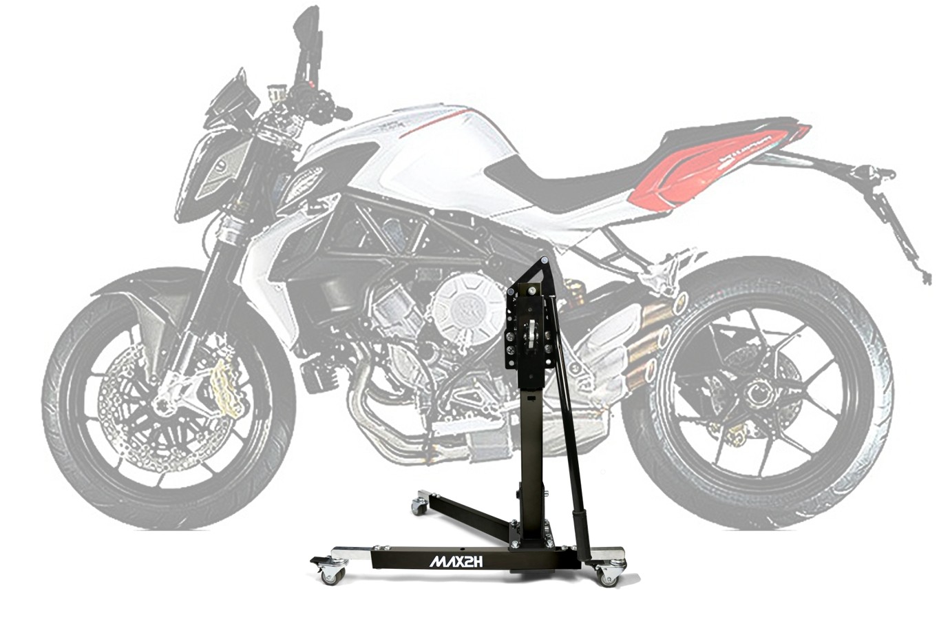 MAX2H® Zentralständer für MV Agusta BRUTALE 800 (2013 - 2015) - schwarz