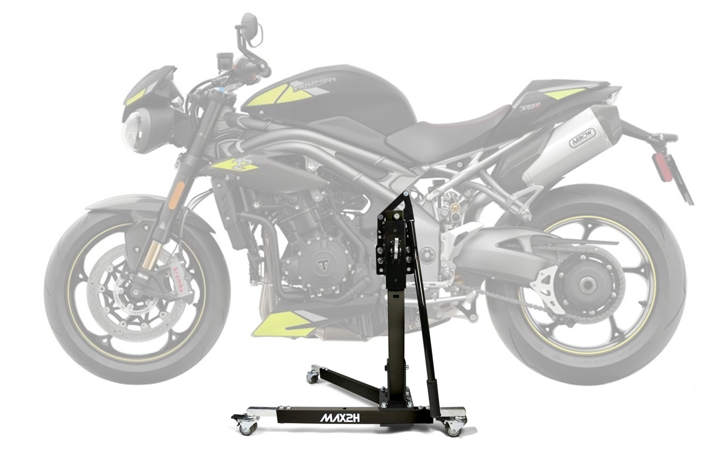 MAX2H® Zentralständer für TRIUMPH SPEED TRIPLE 1050 RS (EURO 4) (2018 - 2020) - schwarz