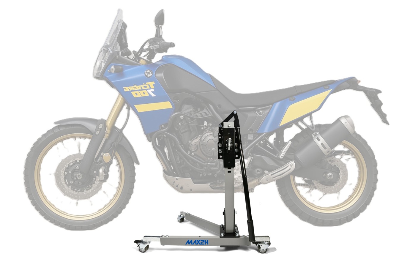 MAX2H Zentralständer EVOLIFT für YAMAHA TENERE 700 / RALLY EDITION (EURO 5) (mit Original-Schutzbügel) (2021 - 2022) - grau