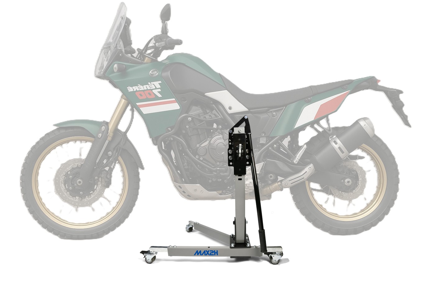 MAX2H Zentralständer EVOLIFT für YAMAHA TENERE 700 / RALLY EDITION (mit Original-Schutzbügel) (2023 - ) - grau