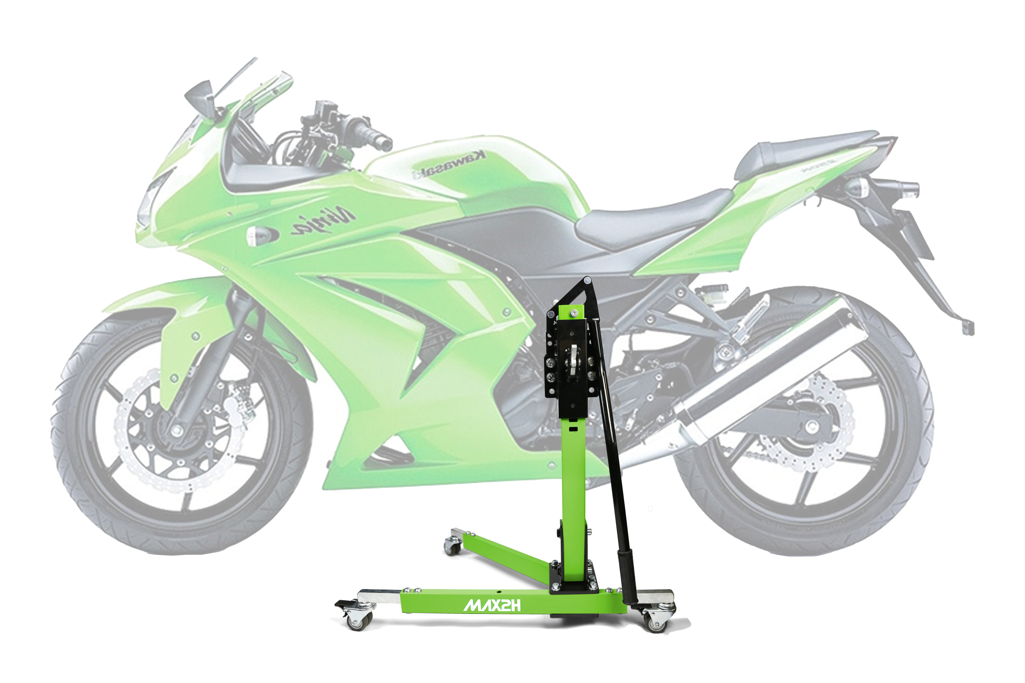 MAX2H® Zentralständer für KAWASAKI NINJA 250 R (2008 - 2012) - grün
