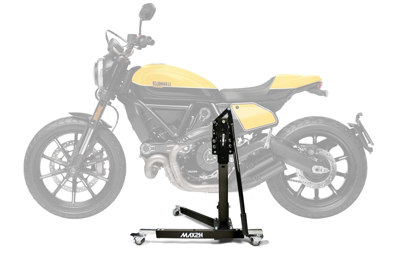 MAX2H® Zentralständer für DUCATI SCRAMBLER FULL THROTTLE (EURO 4/5) (2019 - 2020) - schwarz