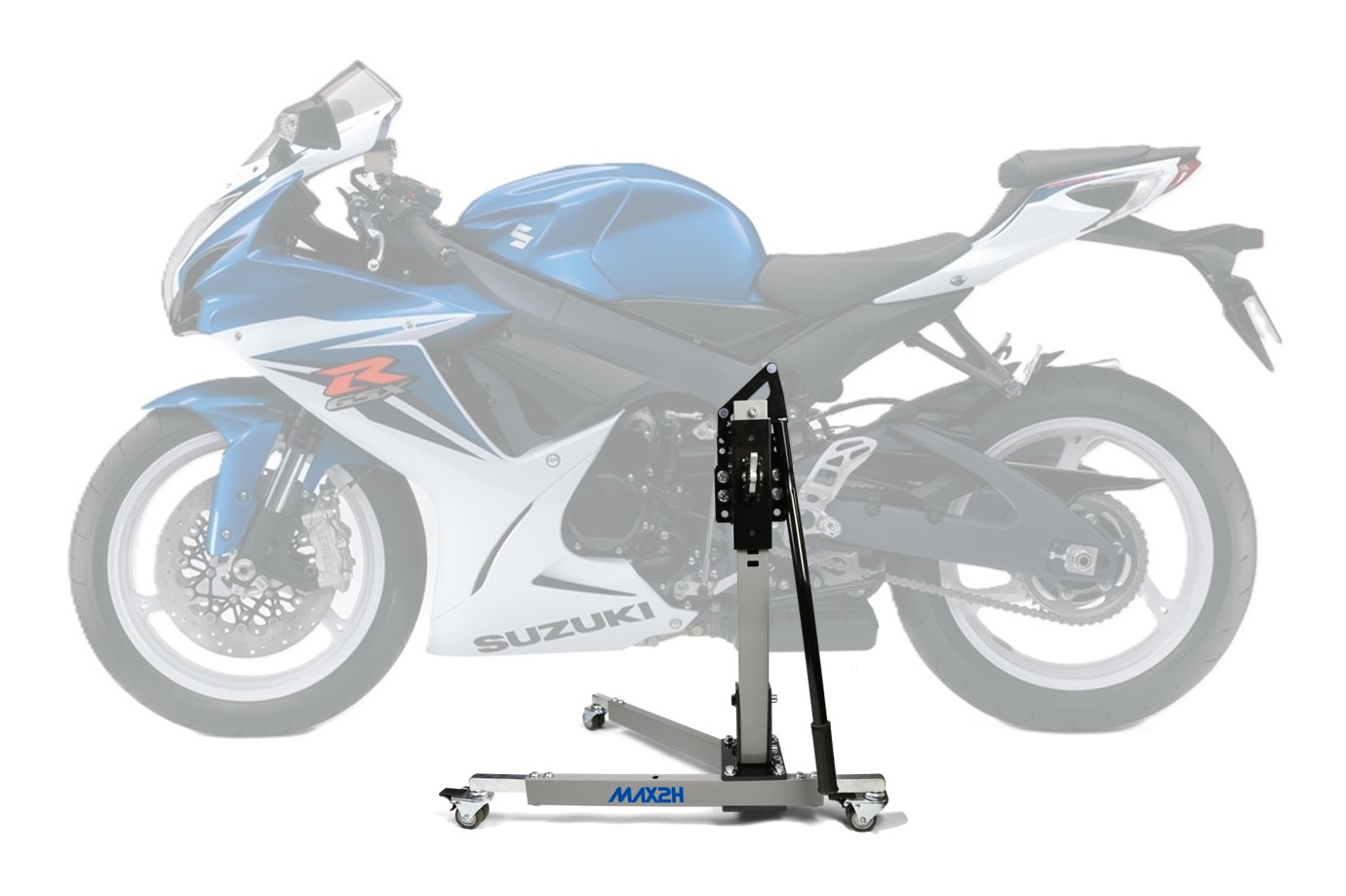 MAX2H Zentralständer EVOLIFT für SUZUKI GSX-R 600 L1/L2/L3/L4/L5/L6/L7 (2011 - 2017) - grau
