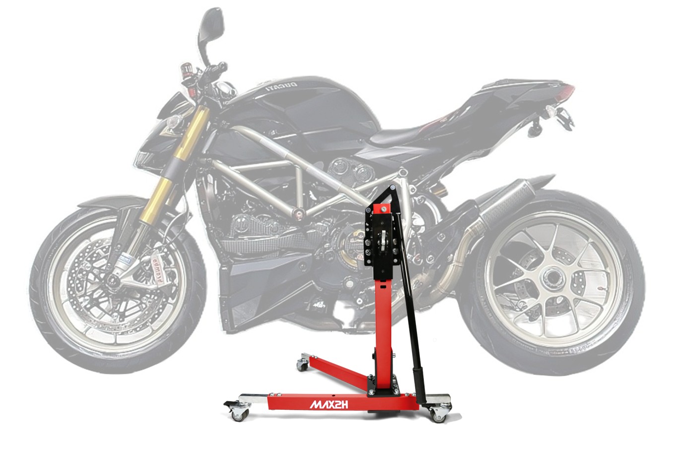 MAX2H® Zentralständer für DUCATI STREETFIGHTER 1098 S (2009 - 2012) - rot