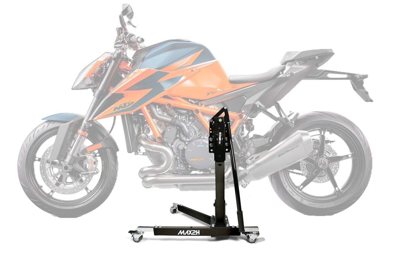 MAX2H® Zentralständer für KTM 1290 SUPER DUKE R (EURO 5) (2022 - 2023) - schwarz