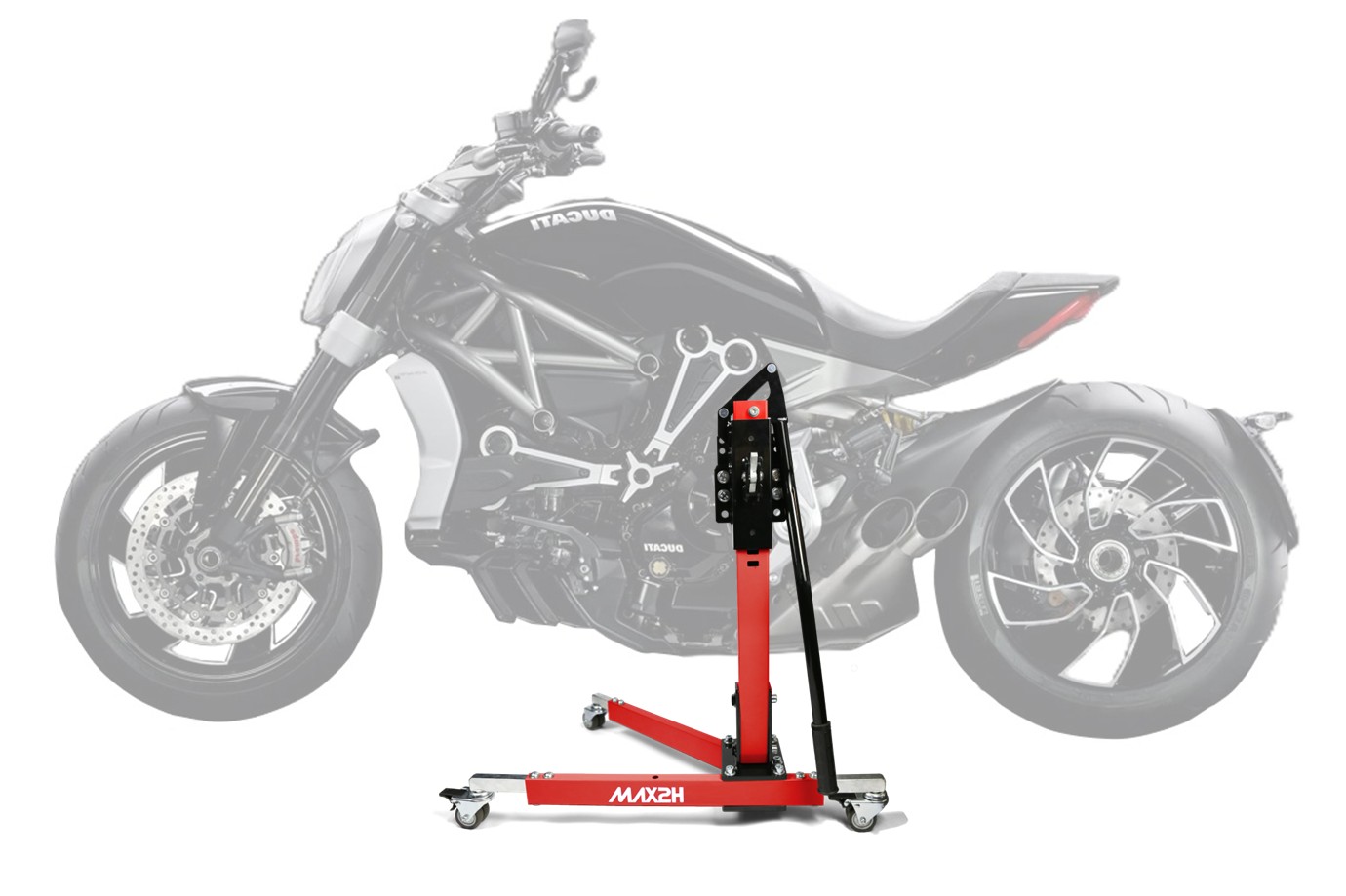 MAX2H® Zentralständer für DUCATI XDIAVEL/S (EURO 4) (2016 - 2017) - rot