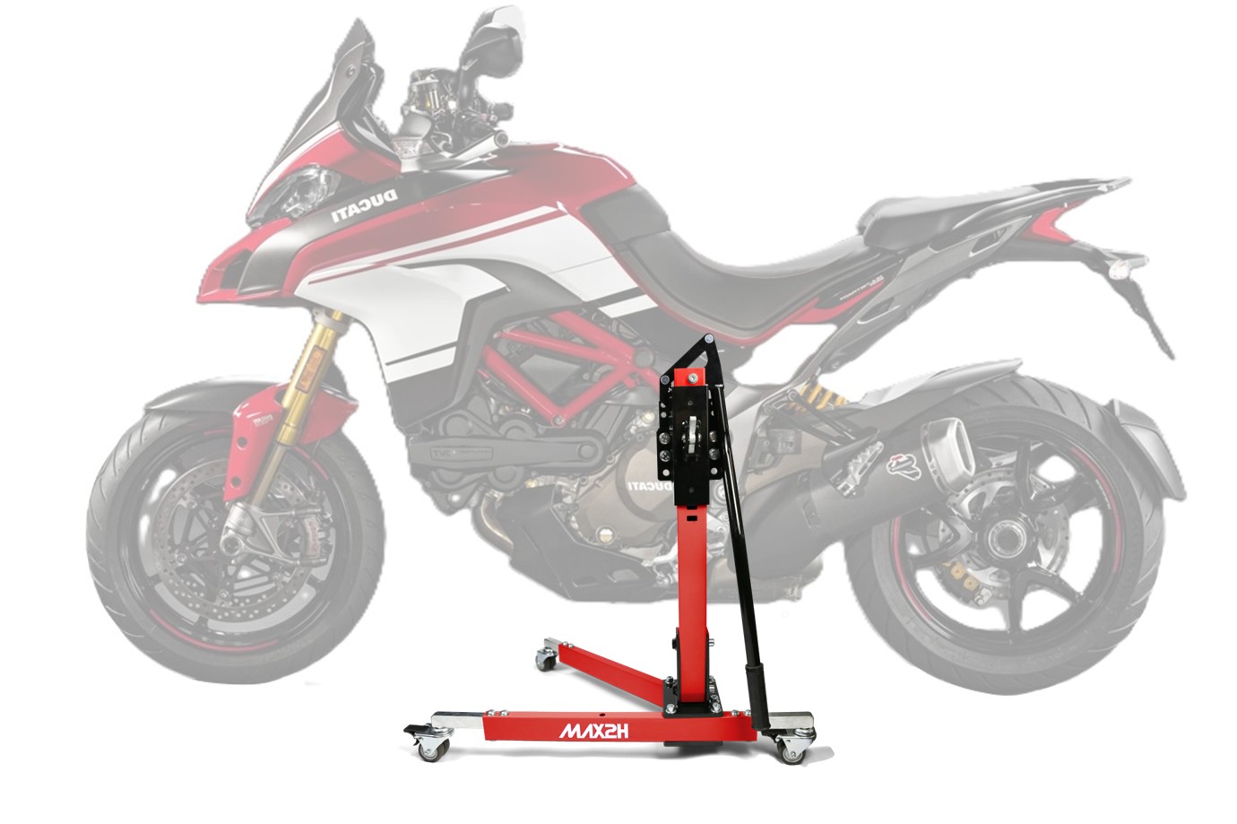 MAX2H® Zentralständer für DUCATI MULTISTRADA 1200 PIKES PEAK (2016 - 2017) - rot