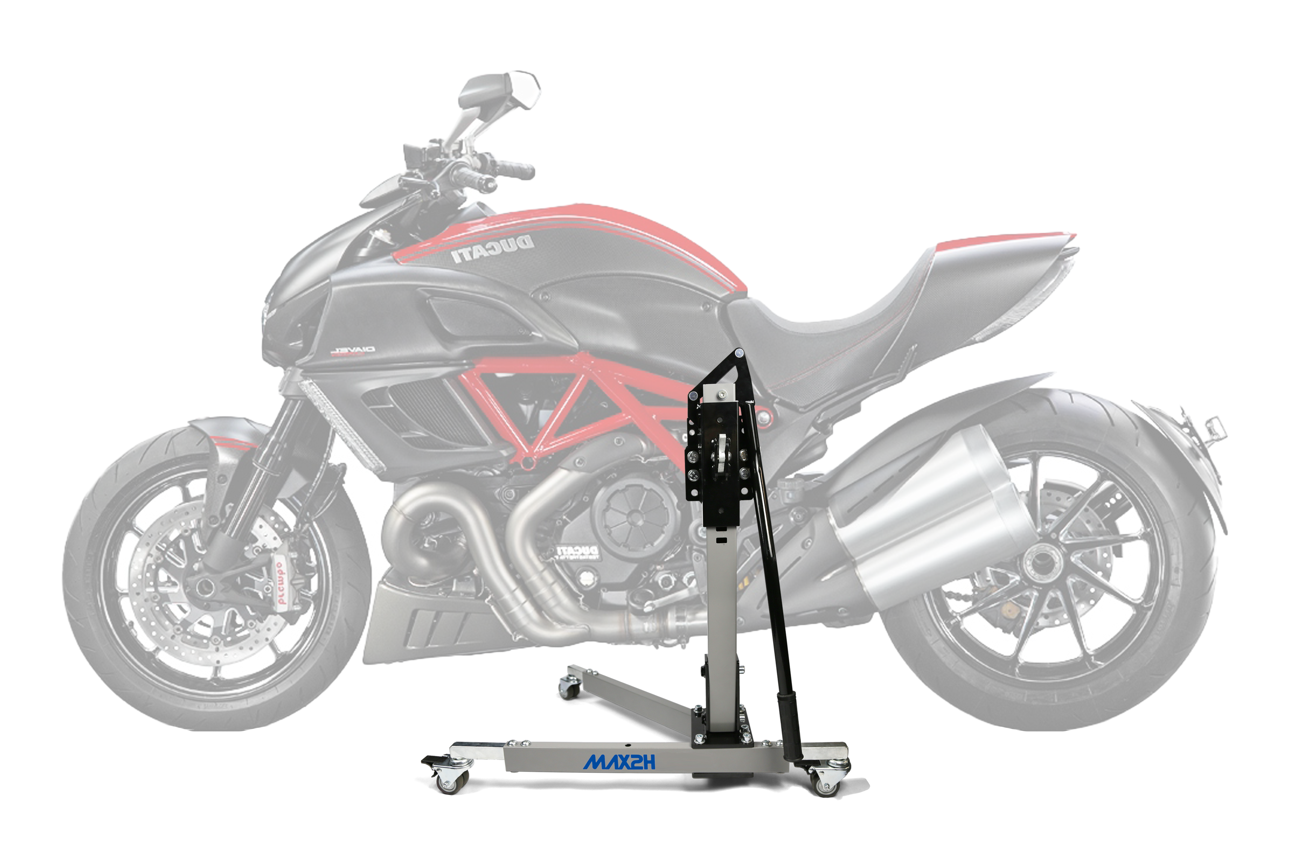 MAX2H® Zentralständer für DUCATI DIAVEL / CARBON (EURO 3) (2014 - 2016) - grau