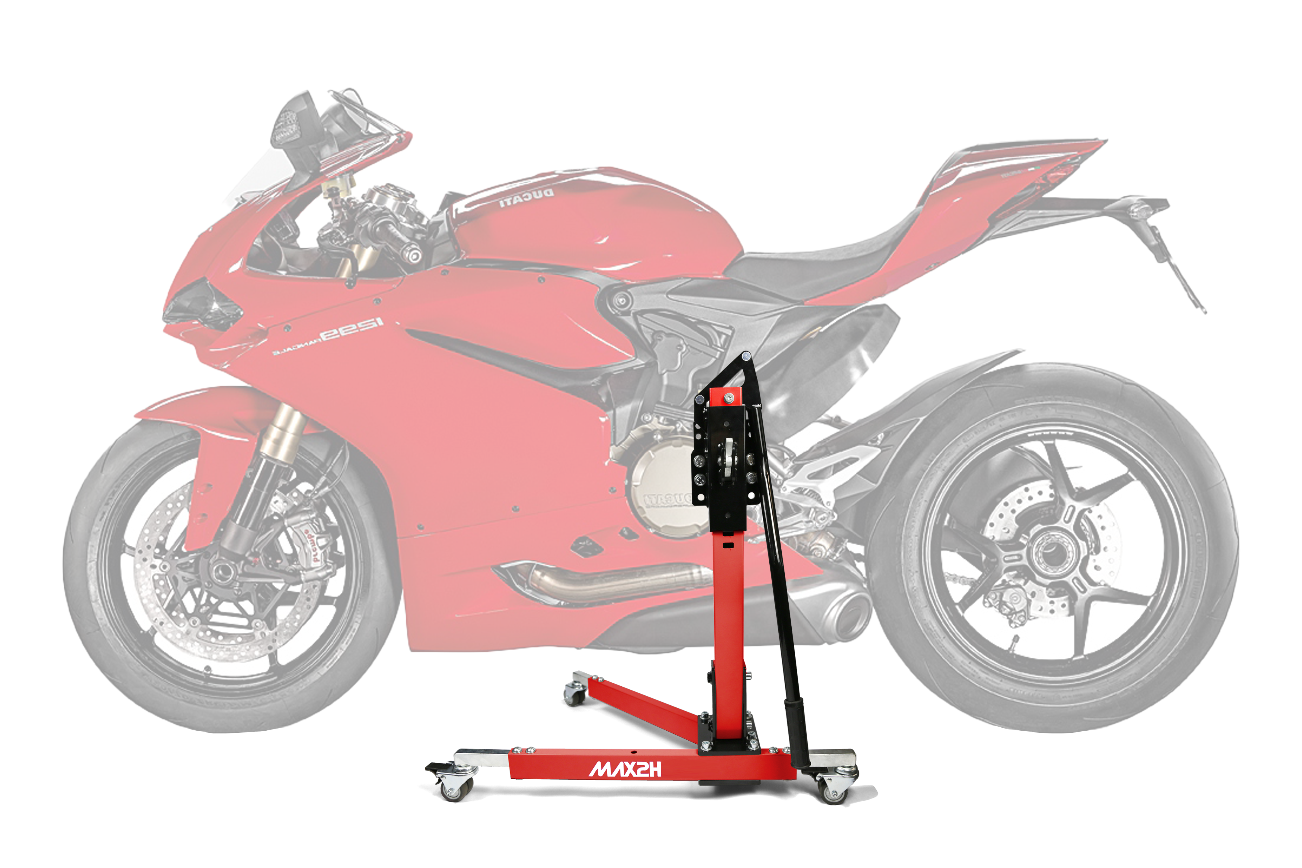 MAX2H® Zentralständer für DUCATI PANIGALE 1299 (EURO 3) (2015 - 2017) - rot