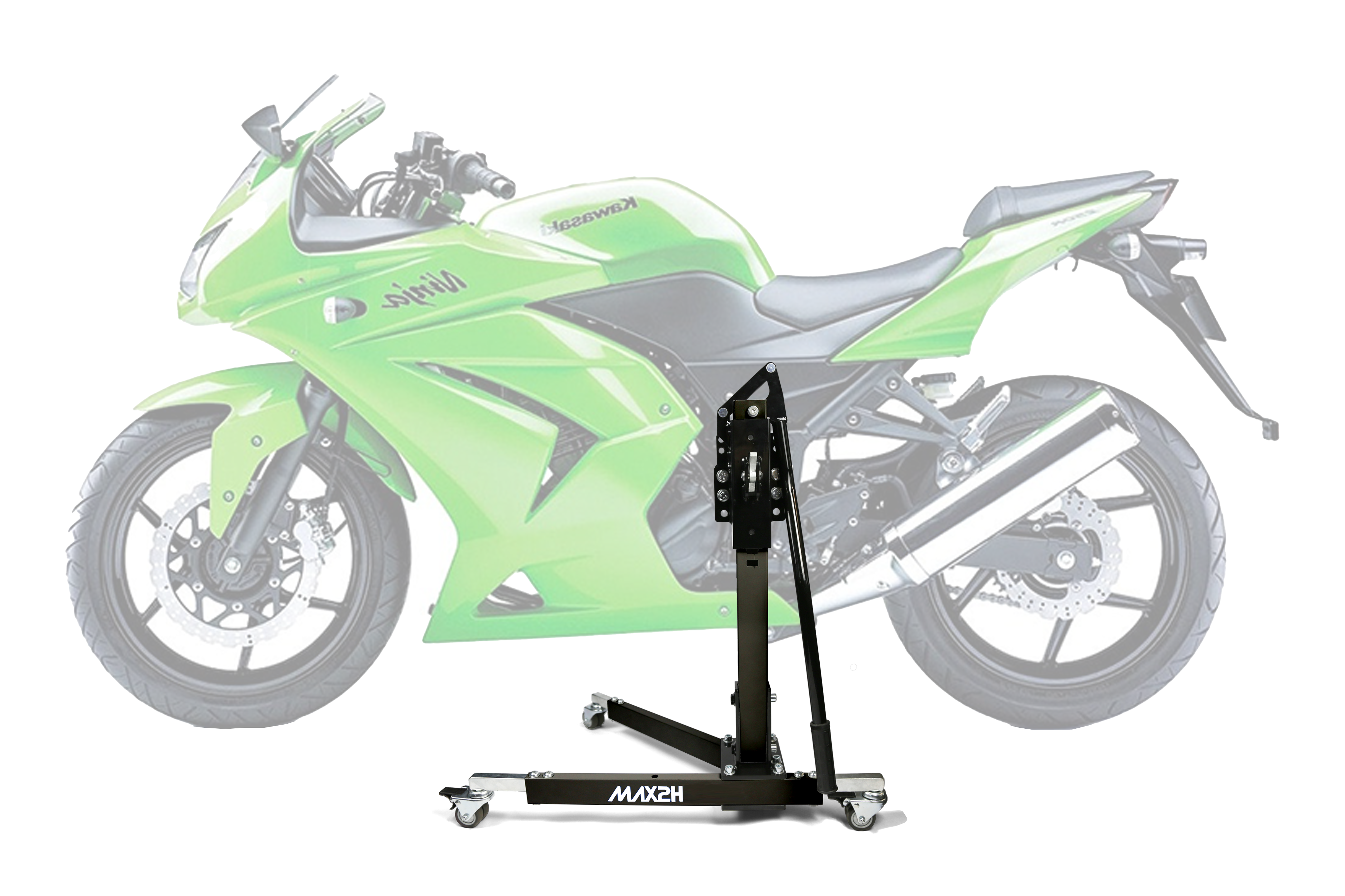 MAX2H® Zentralständer für KAWASAKI NINJA 250 R (2008 - 2012) - schwarz