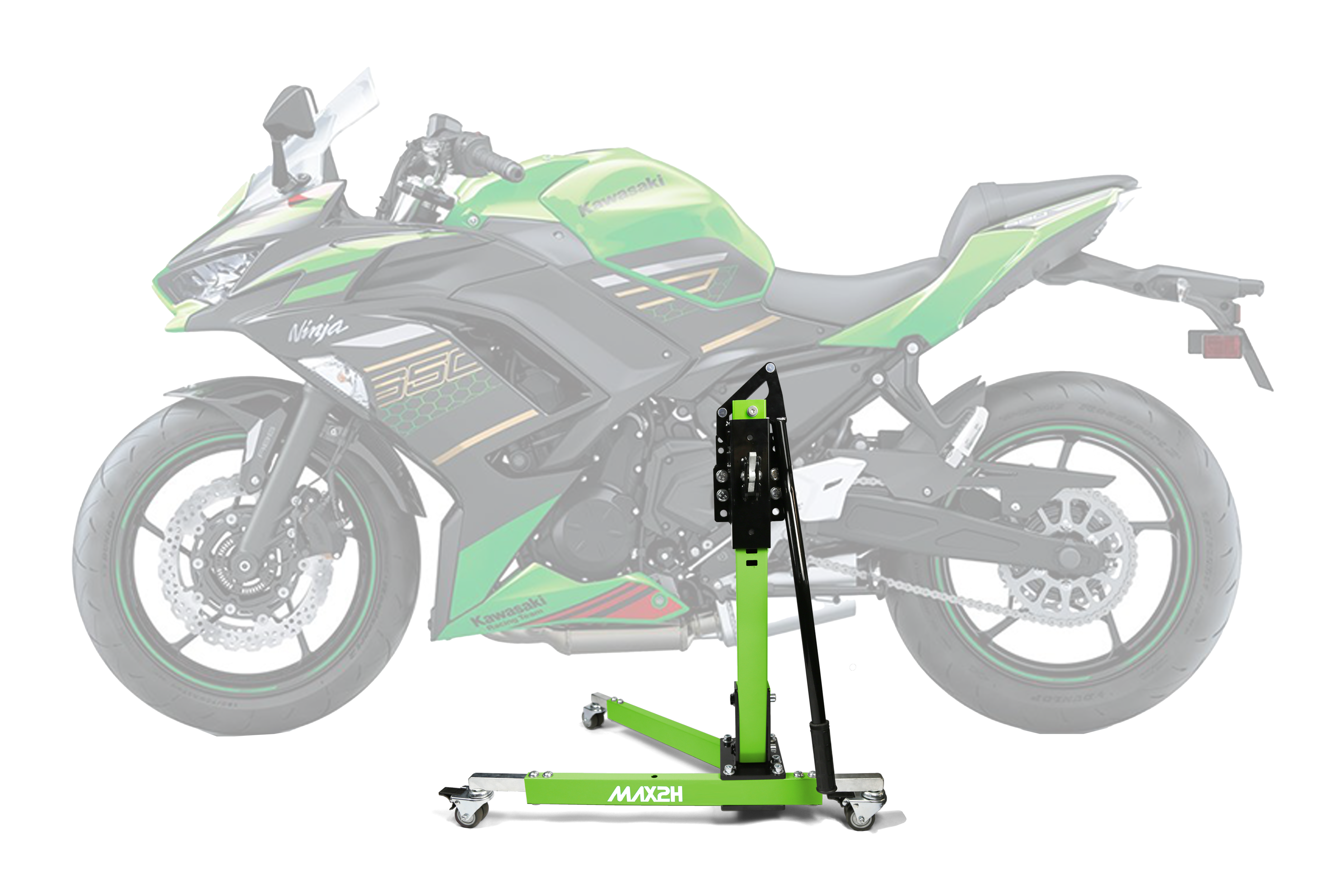 MAX2H® Zentralständer für KAWASAKI NINJA 650 (EURO 4/5) (2020 - ) - grün