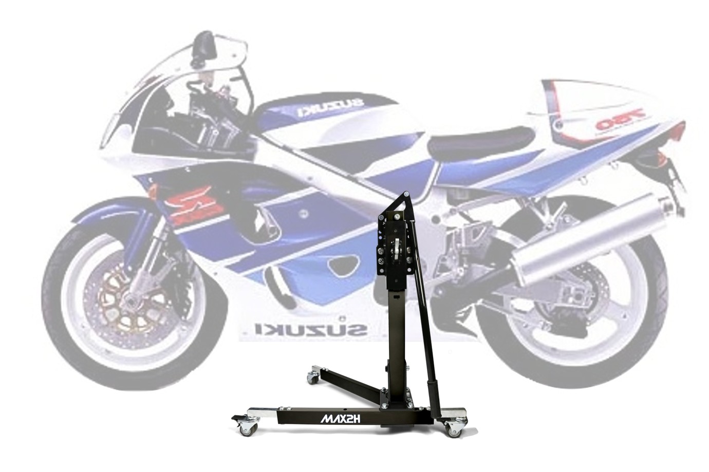 MAX2H® Zentralständer für SUZUKI GSX-R 750 (1996 - 1997) - schwarz