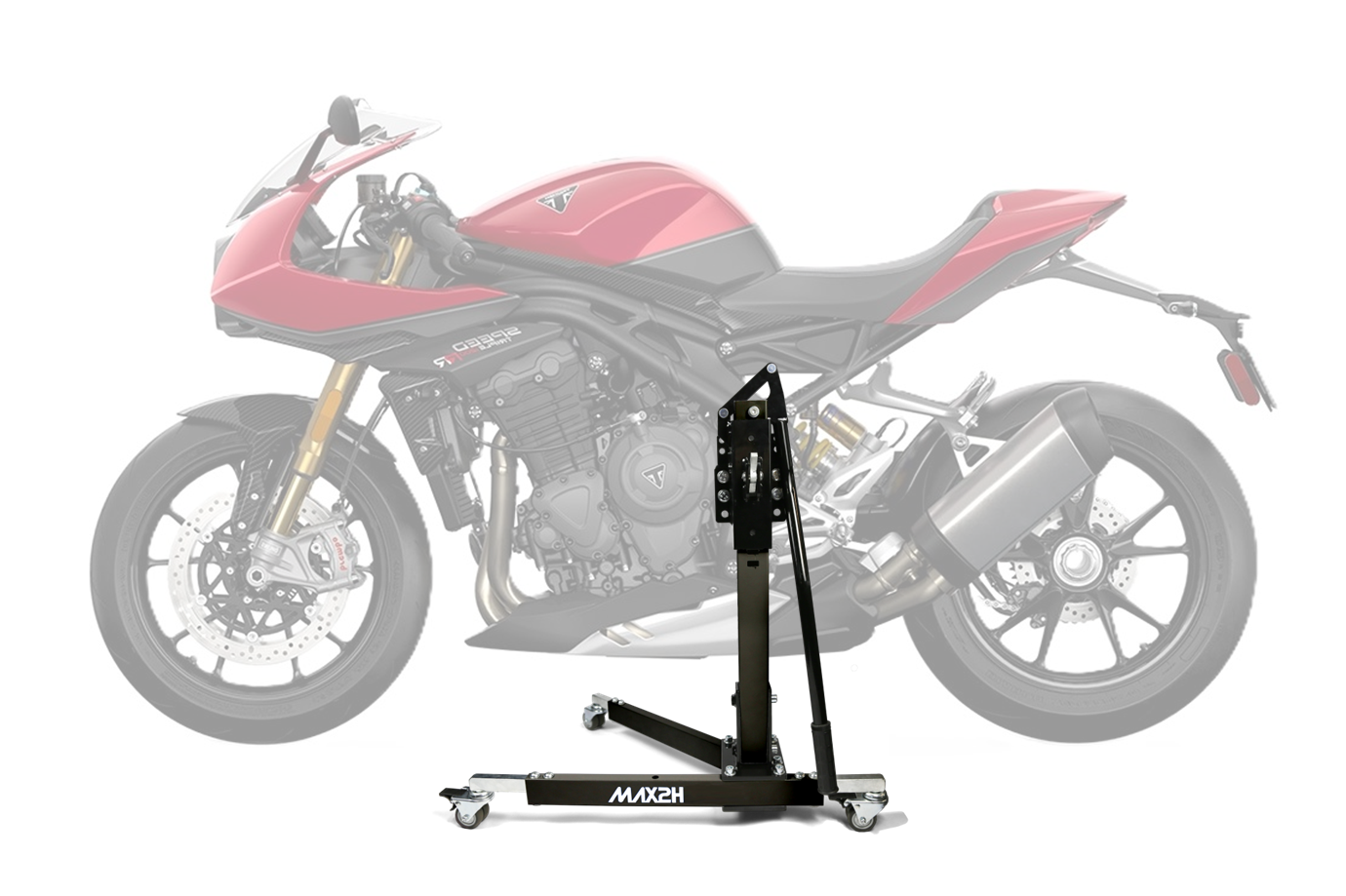 MAX2H® Zentralständer für TRIUMPH SPEED TRIPLE 1200 RR (EURO 5) (2022 - 2024) - schwarz
