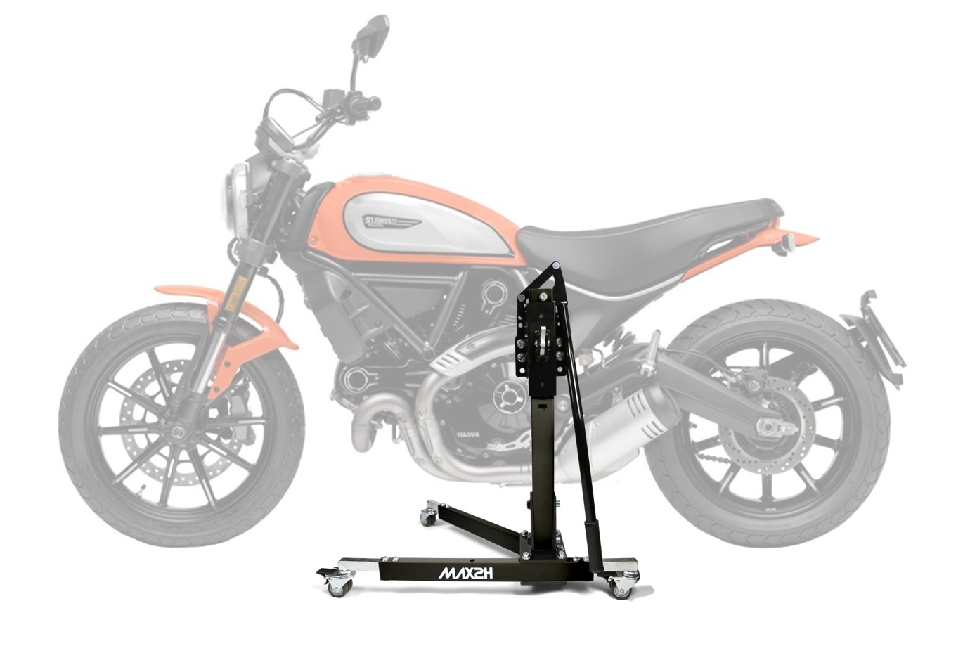 MAX2H® Zentralständer für DUCATI SCRAMBLER ICON/ICON DARK 800 (EURO 4/5) (2019 - 2020) - schwarz