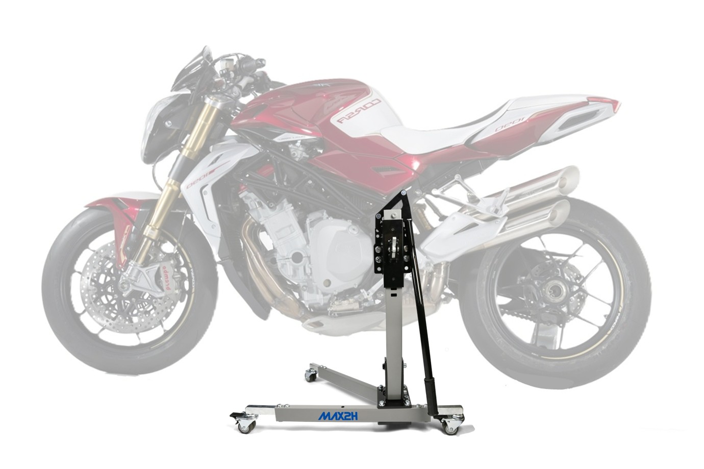 MAX2H Zentralständer EVOLIFT für MV Agusta BRUTALE 1090 RR CORSA (2014 - 2018) - grau