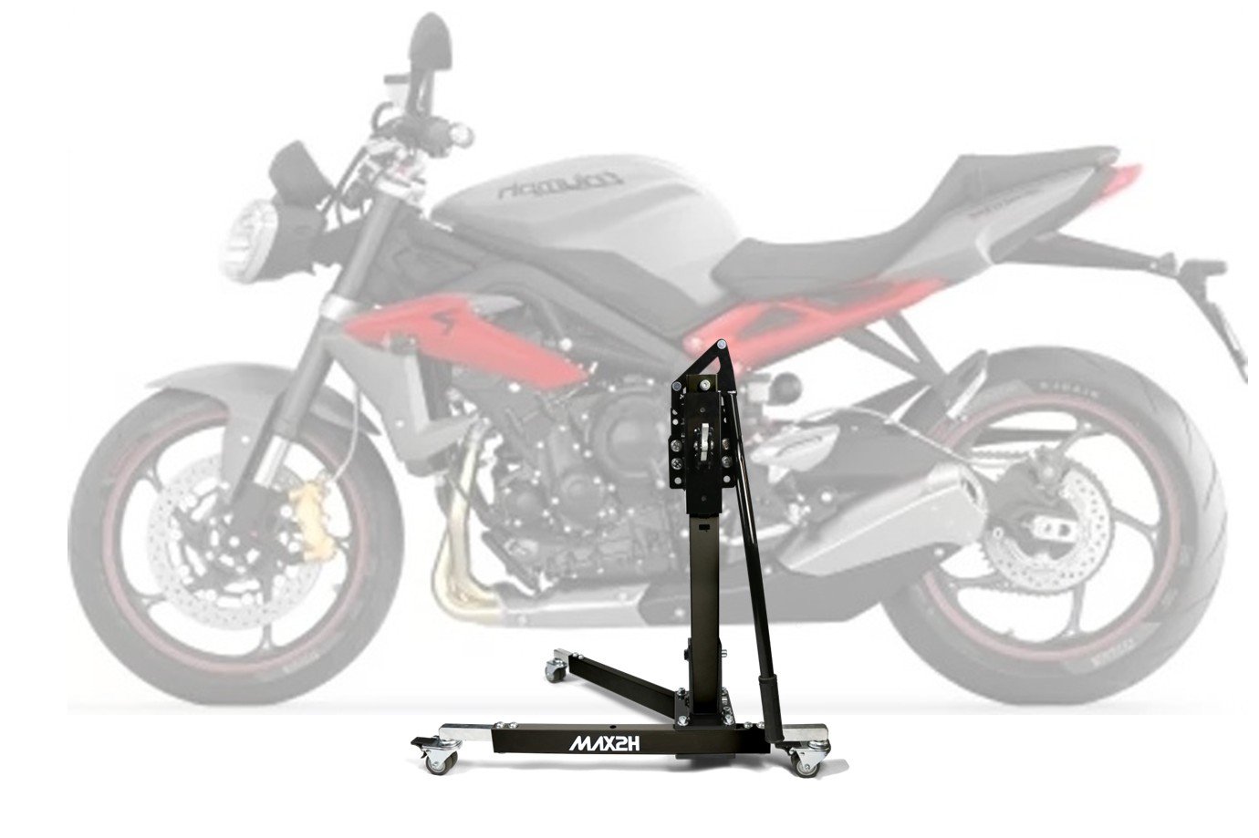 MAX2H® Zentralständer für TRIUMPH STREET TRIPLE 675 (2013 - 2014) - schwarz