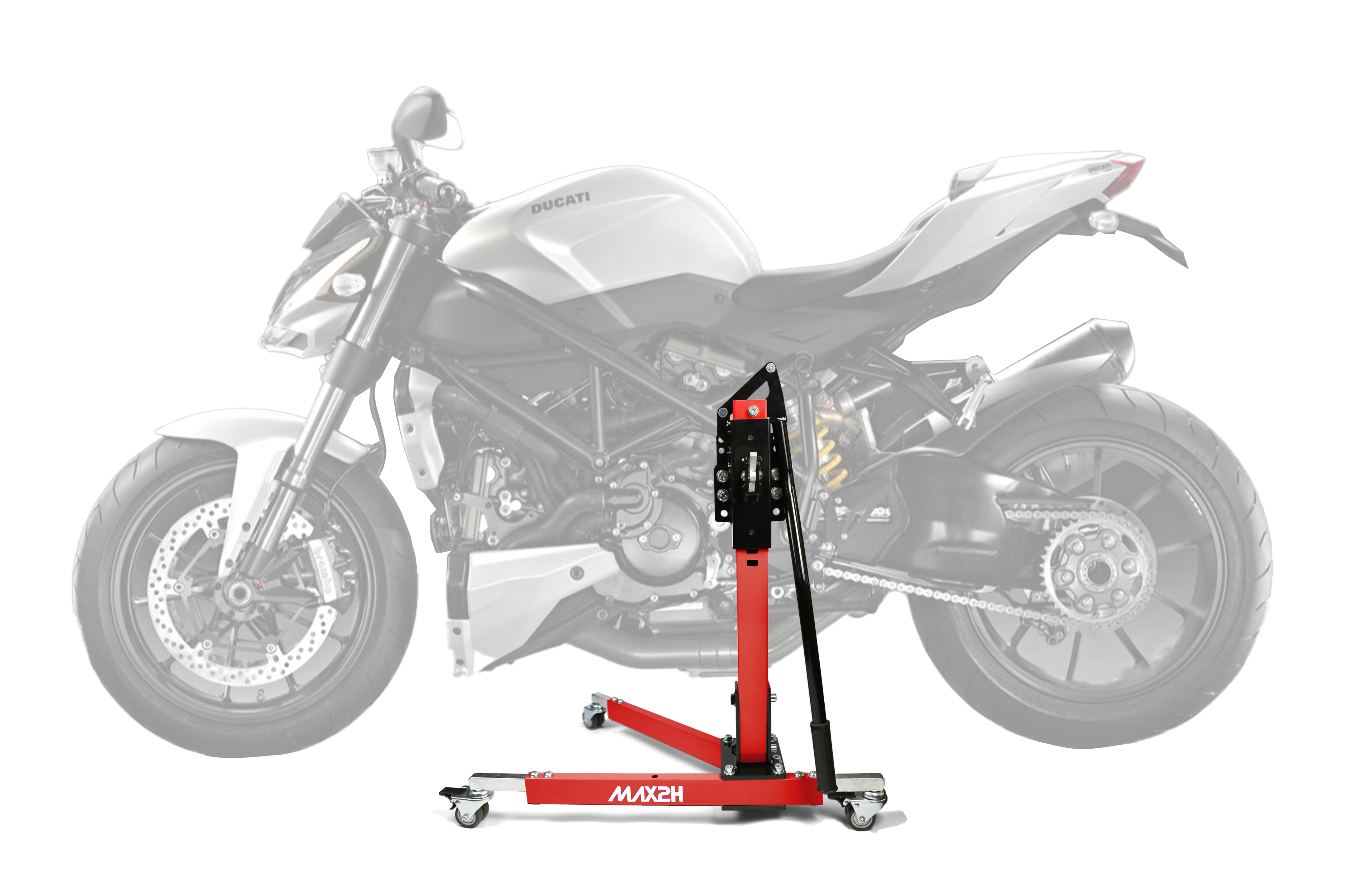 MAX2H® Zentralständer für DUCATI STREETFIGHTER 1098 (2009 - 2012) - rot