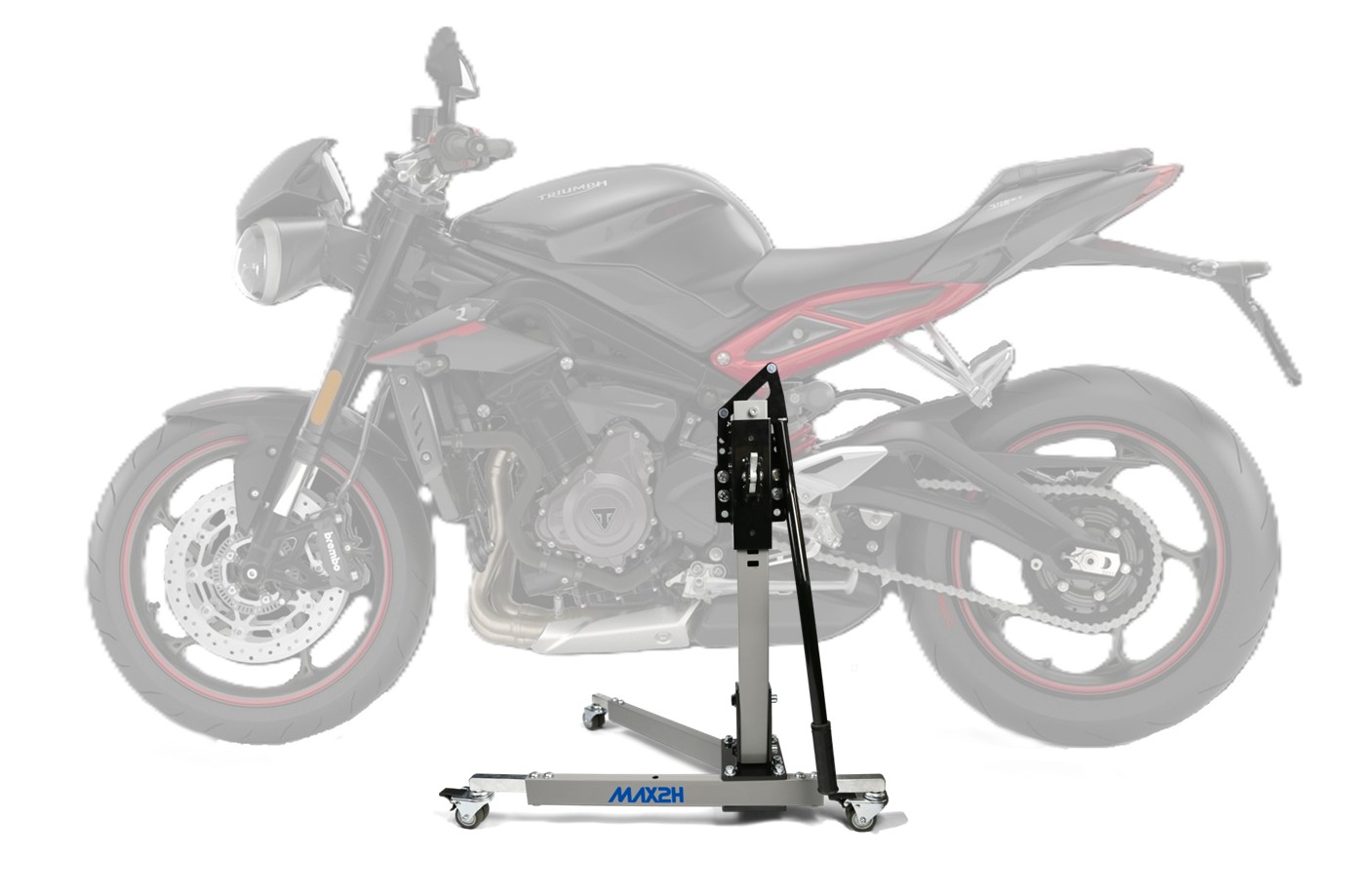 MAX2H Zentralständer EVOLIFT für TRIUMPH STREET TRIPLE 765 R (EURO 4) (2017 - 2020) - grau