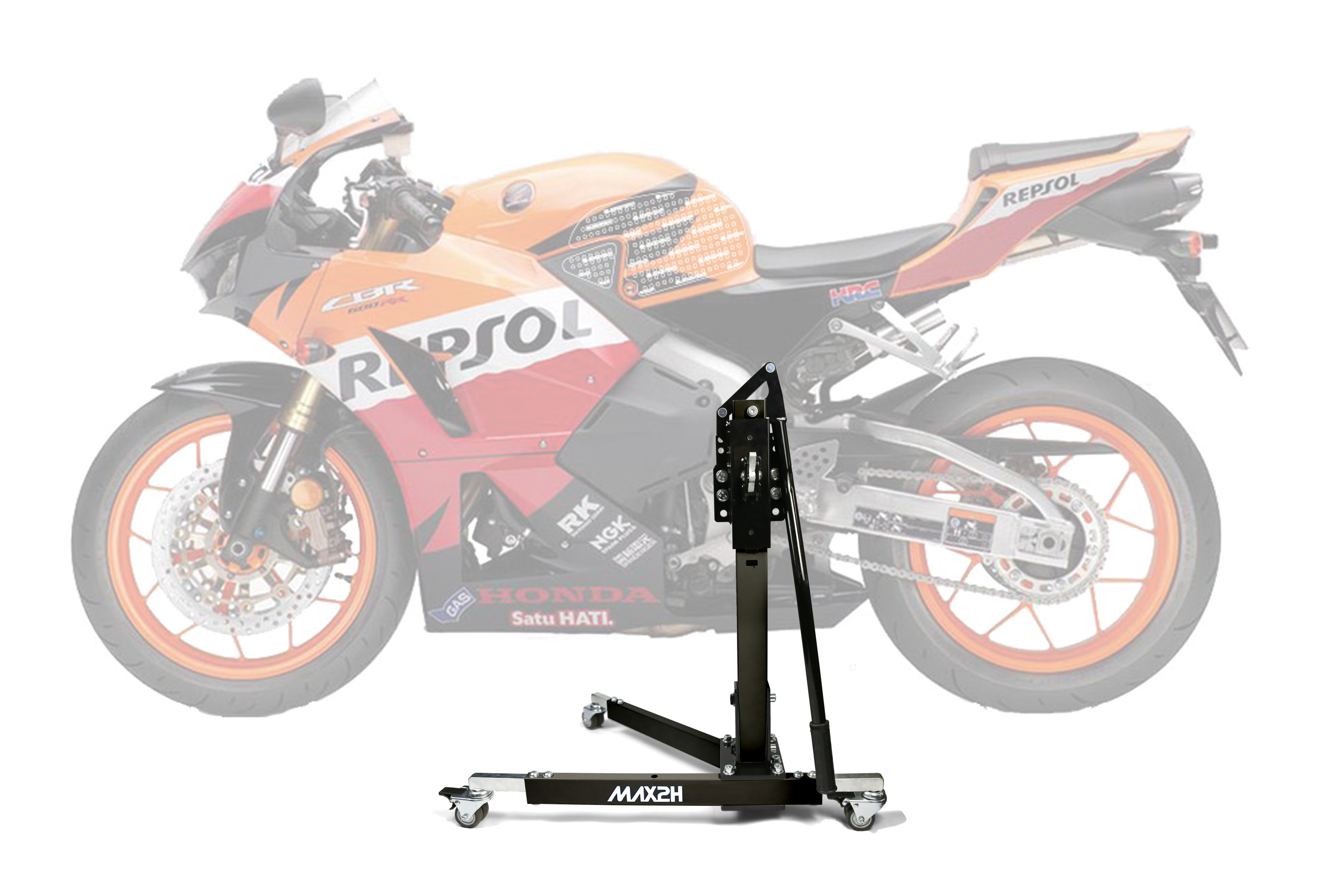 MAX2H Zentralständer EVOLIFT für HONDA CBR 600 RR (2013 - 2016) - schwarz