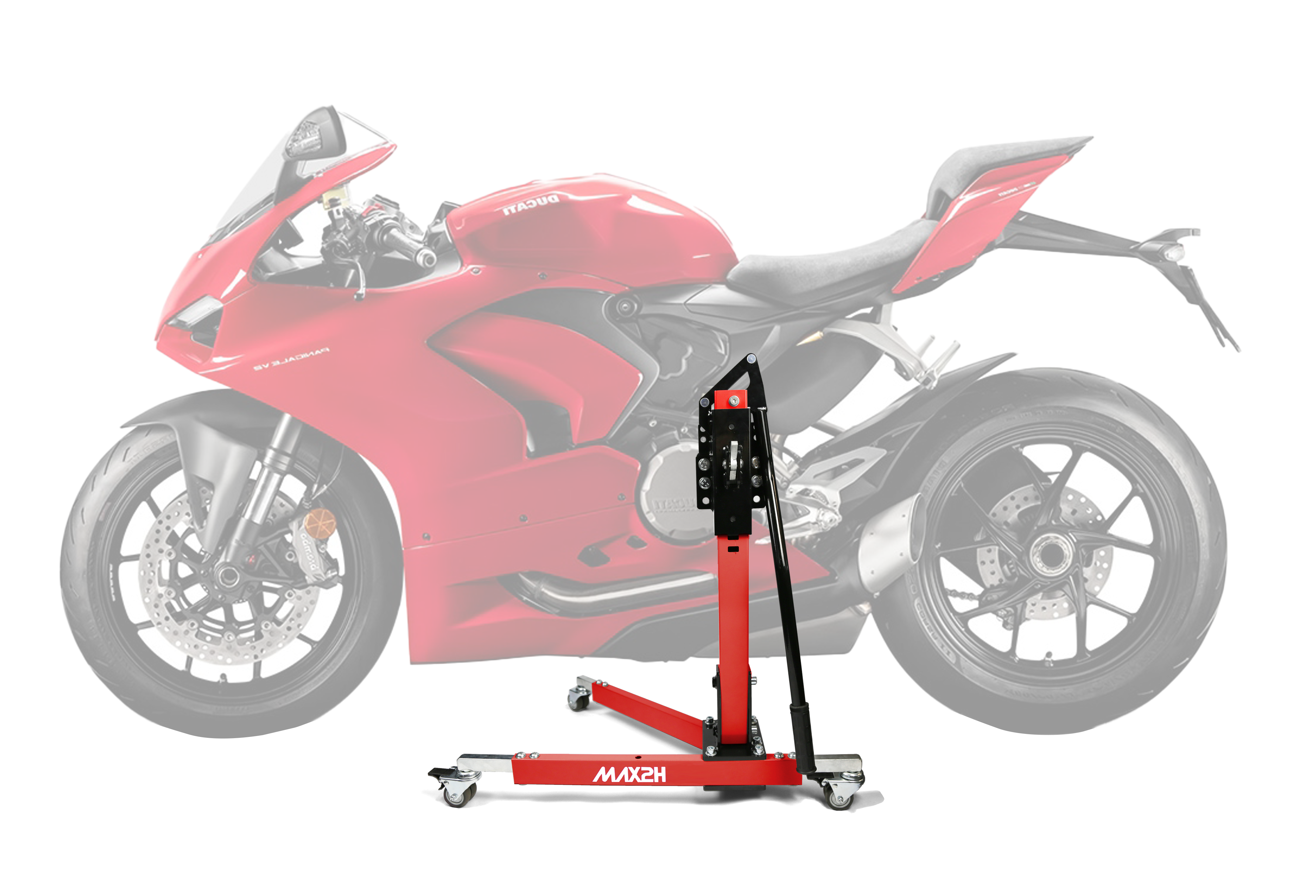 MAX2H® Zentralständer für DUCATI PANIGALE V2 (2020 - 2024) - rot