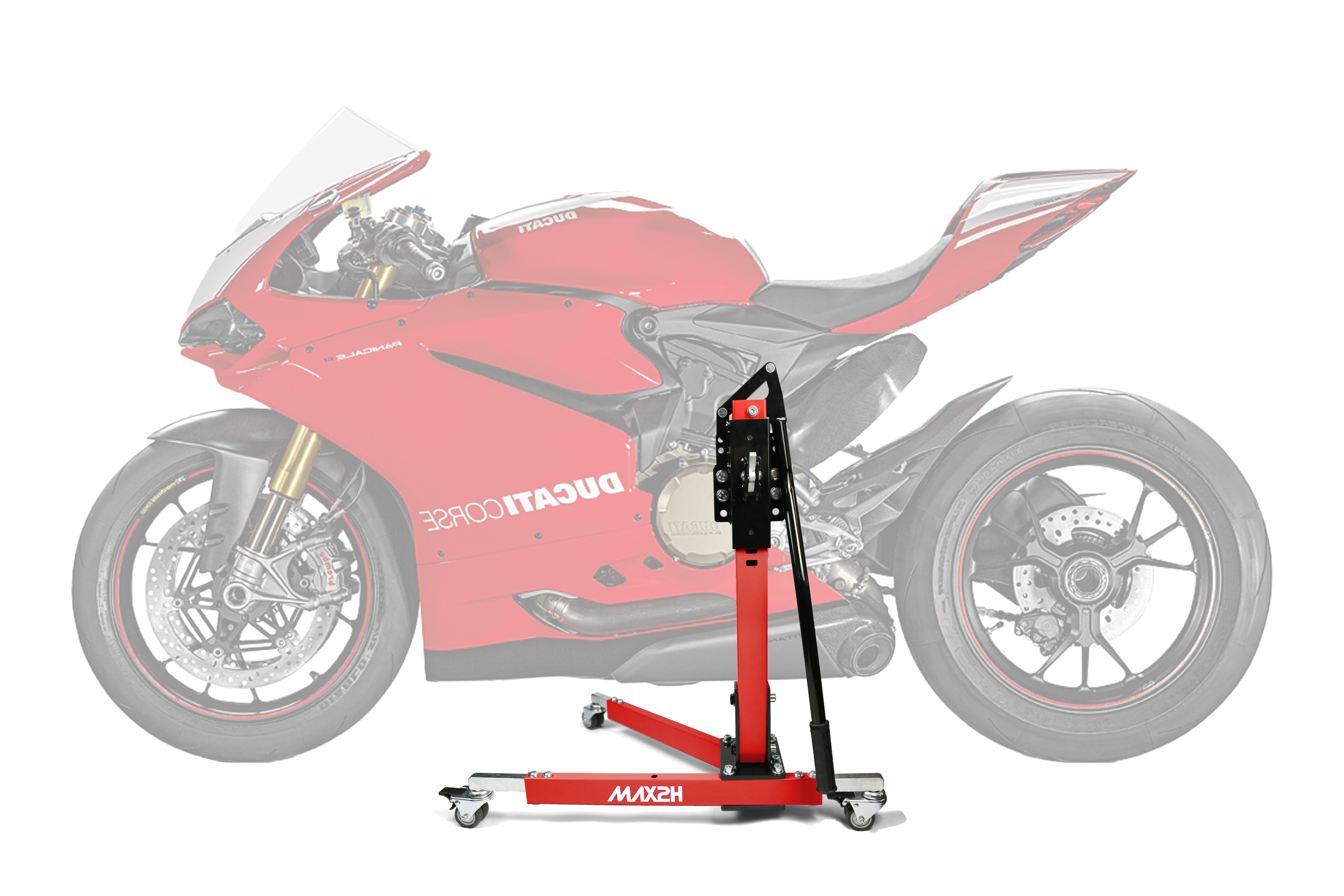 MAX2H® Zentralständer für DUCATI PANIGALE 1199 R (EURO 3) (2015 -) - rot