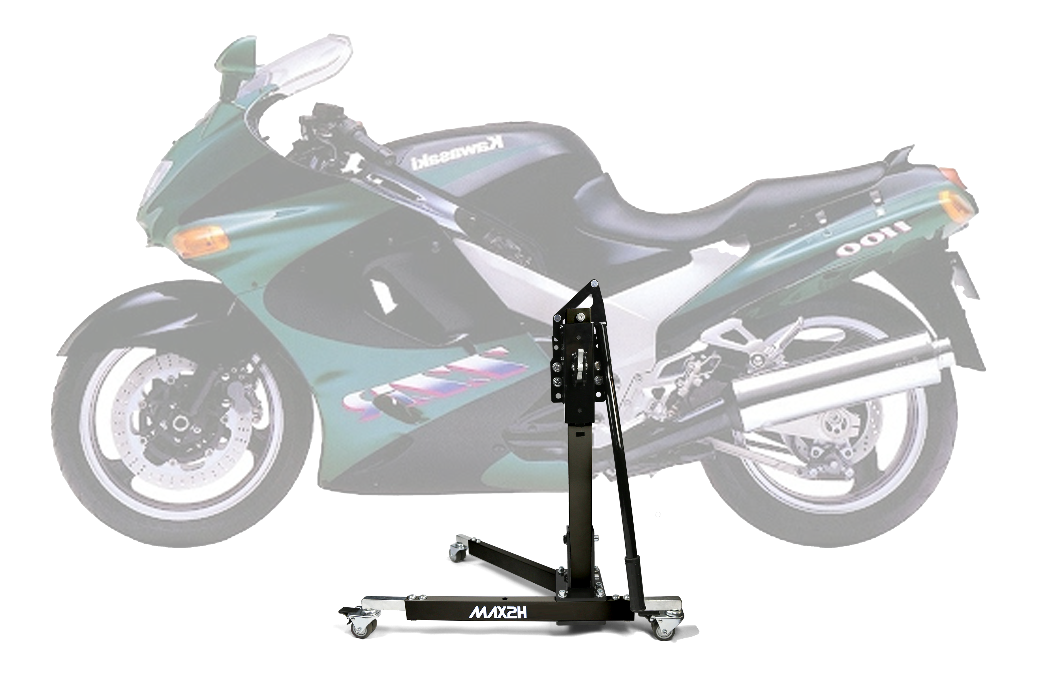 MAX2H® Zentralständer für KAWASAKI ZZ-R 1100 (1993 - 1997) - schwarz
