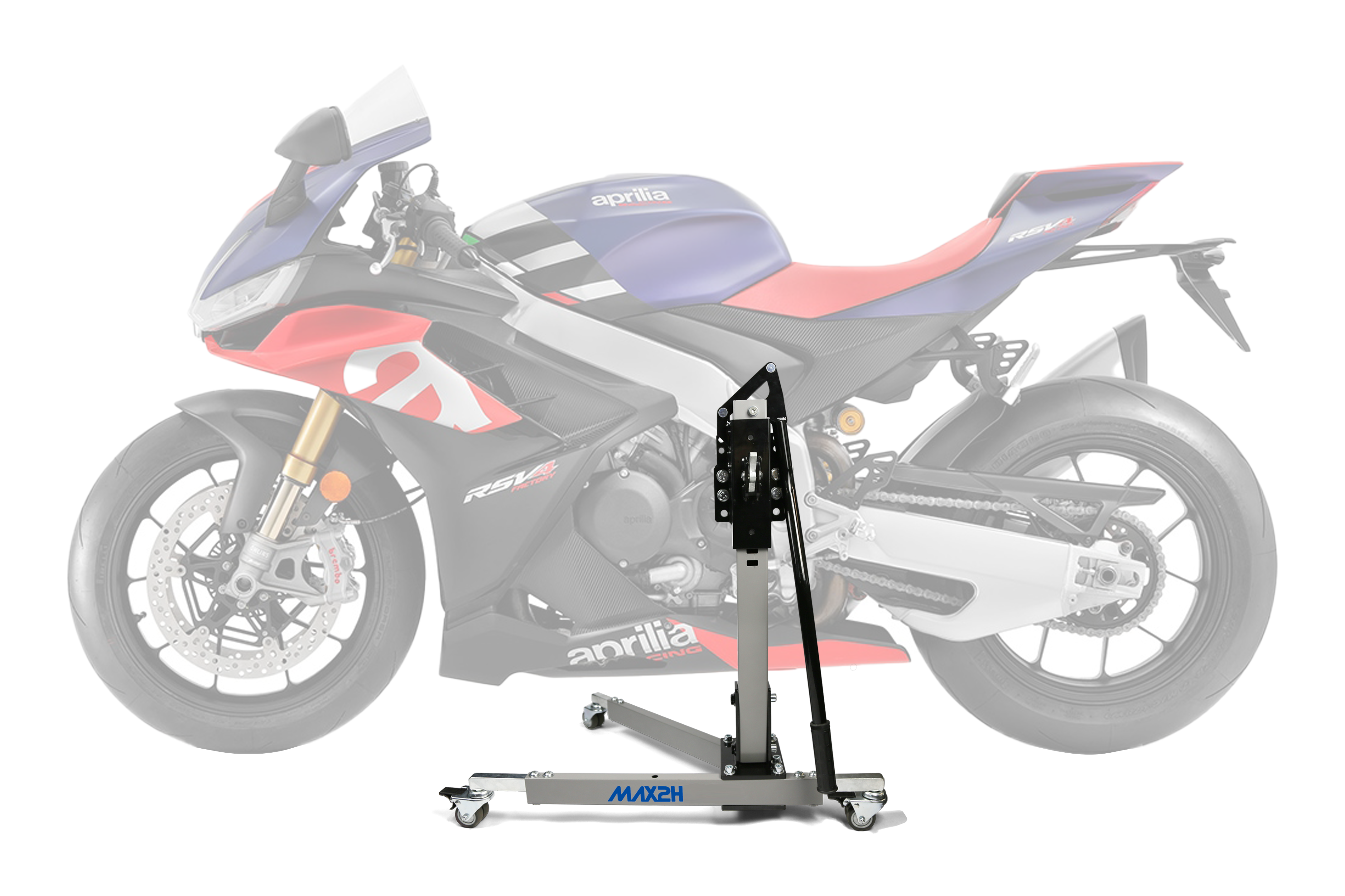 MAX2H® Zentralständer für APRILIA RSV4/FACTORY (EURO 5) (2021 - ) - grau
